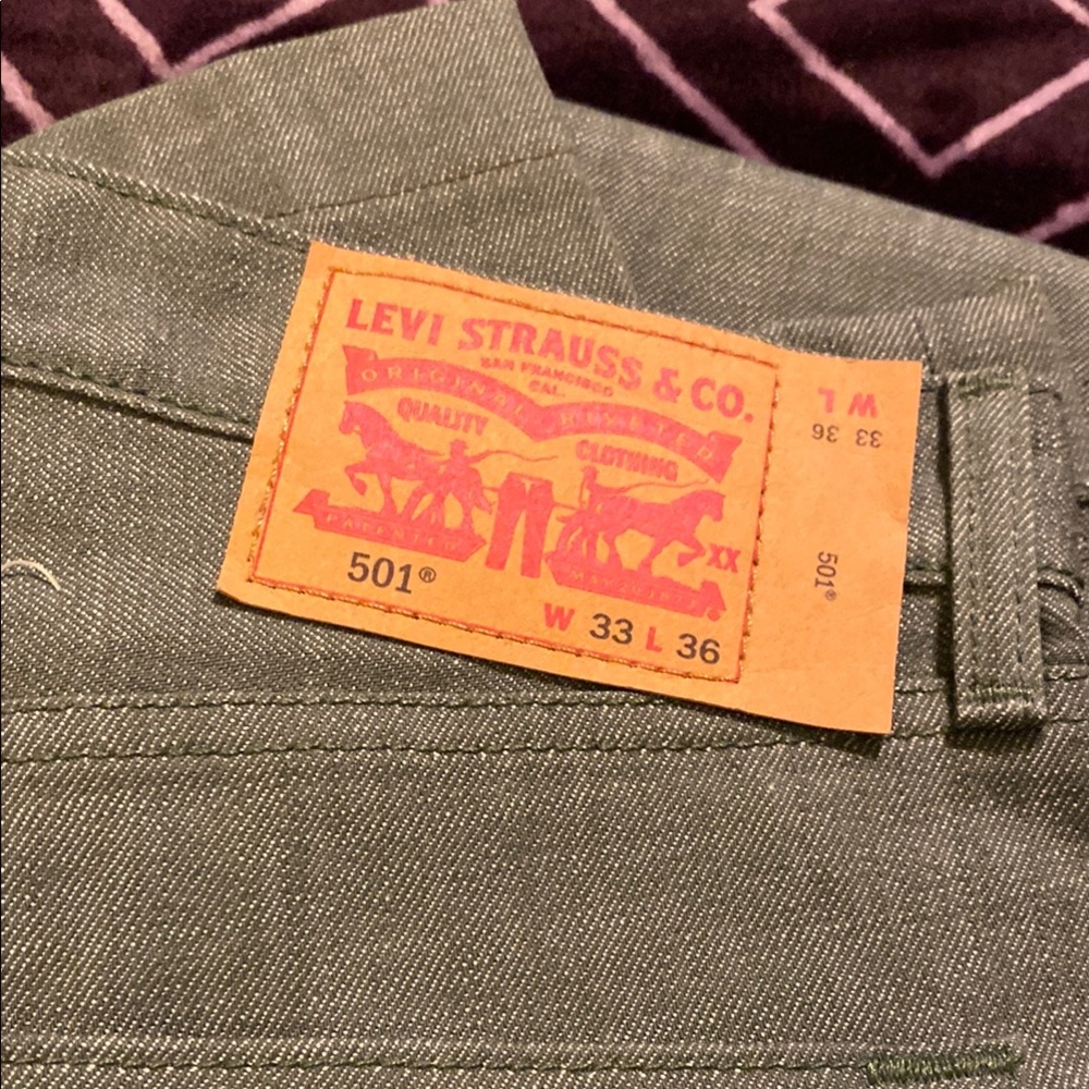 Levi Strauss Olive Green Jeans
